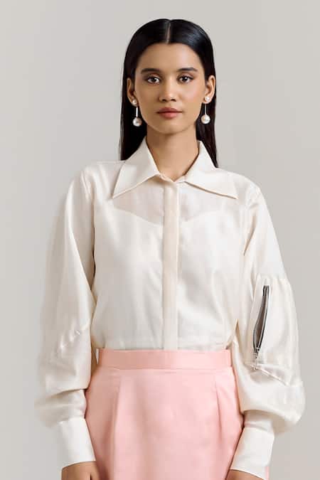 Notsosure Chanderi Silk Shirt 