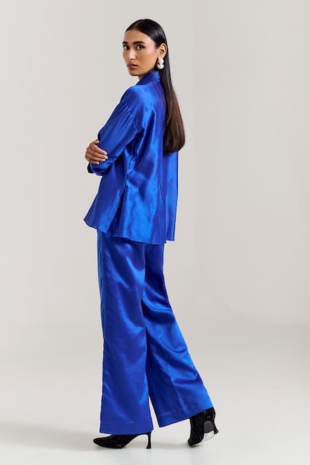 Notsosure Scatter Embroidered Shirt With Pant 