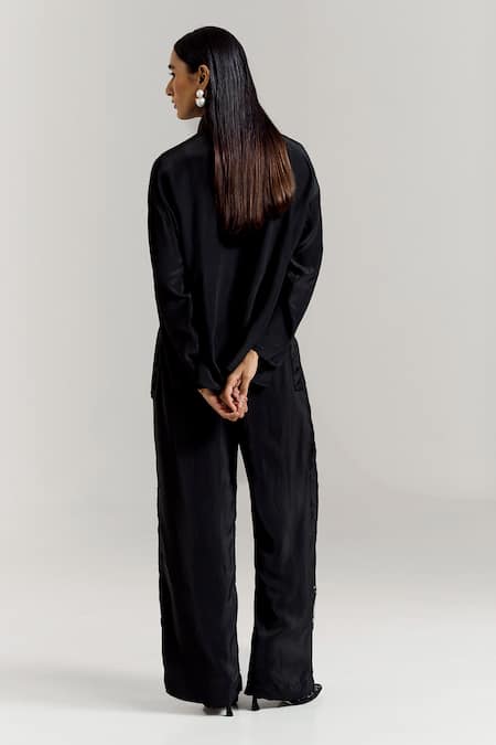 Notsosure Scatter Embroidered Shirt With Pant 