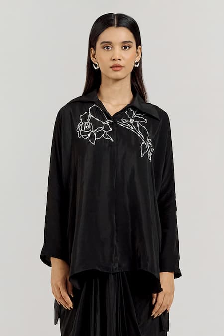 Notsosure Big Rose Pattern Shirt 