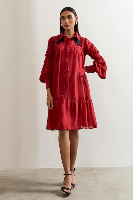 Notsosure Flower Embroidered Dress 