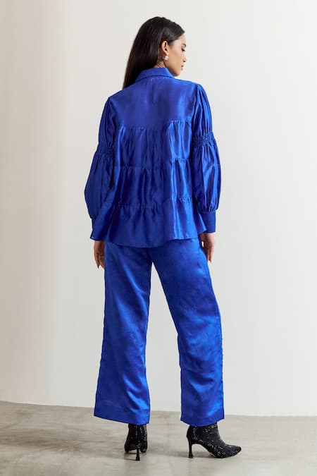 Notsosure Floral Embroidered Shirt With Pant 