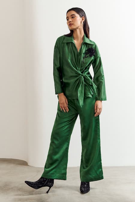 Notsosure Chanderi Silk Shirt & Pant Set 