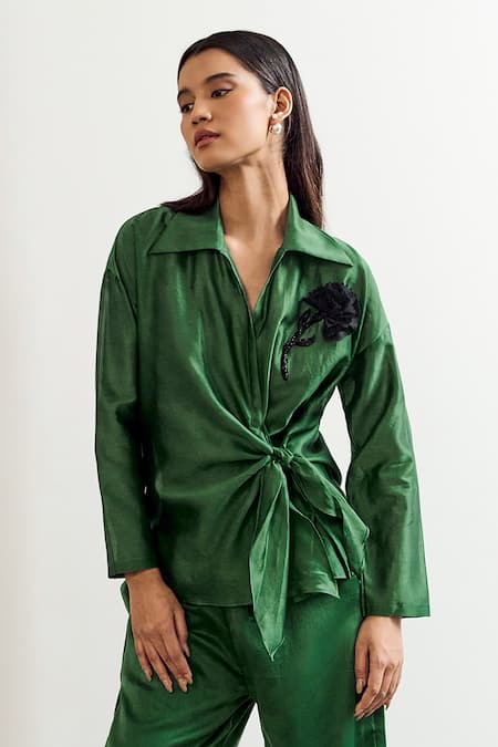 Notsosure Chanderi Silk Shirt 