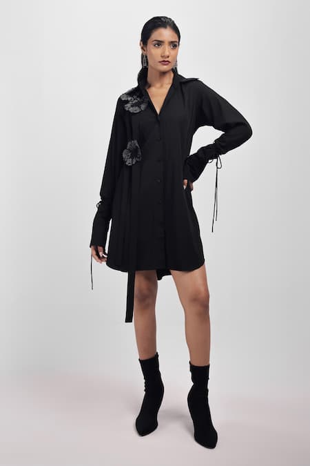 Siddhant Agrawal Ashvein Applique Shirt Dress 