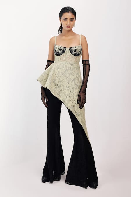 Siddhant Agrawal Tropical Eclipse Corset Top 