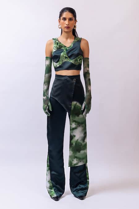 Siddhant Agrawal Moss Mosaic Trouser 