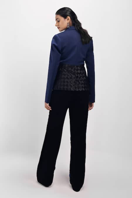 Siddhant Agrawal Sapphire Wilt Embellished Trouser 