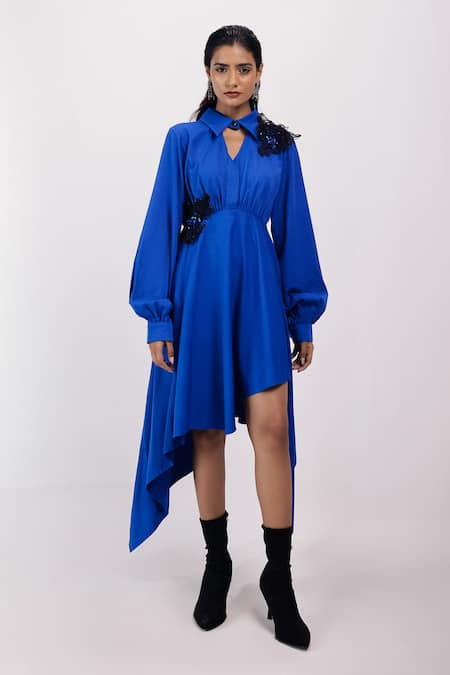 Siddhant Agrawal Sapphire Wilt Dress 