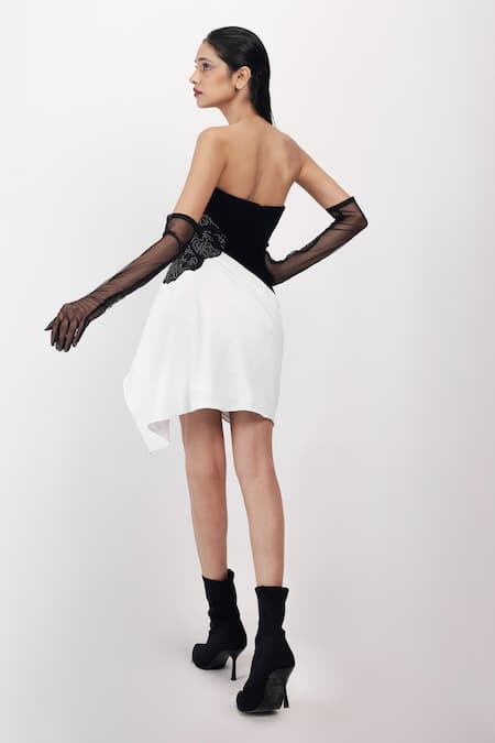 Siddhant Agrawal Silver Dusk Bloom Dress 