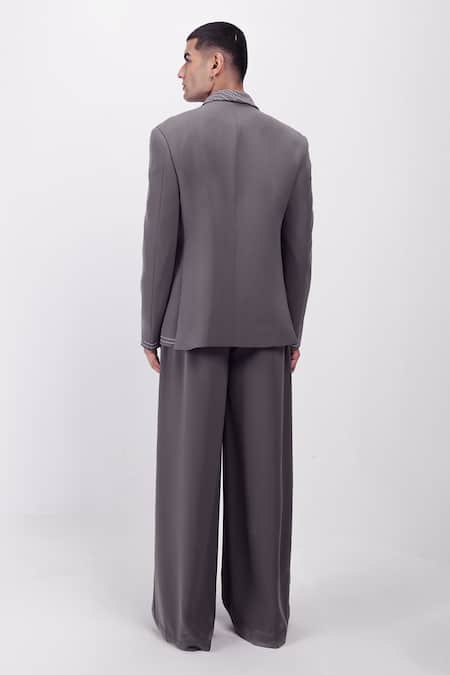 Siddhant Agrawal Silver Dusk Blazer 