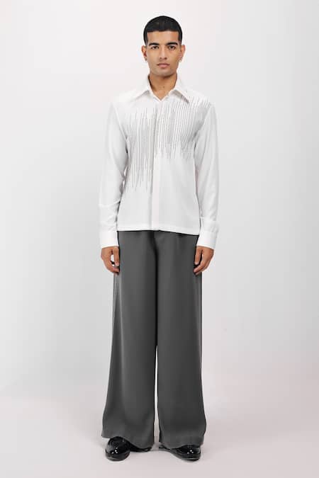 Siddhant Agrawal Ivory Glitch Root Shirt 