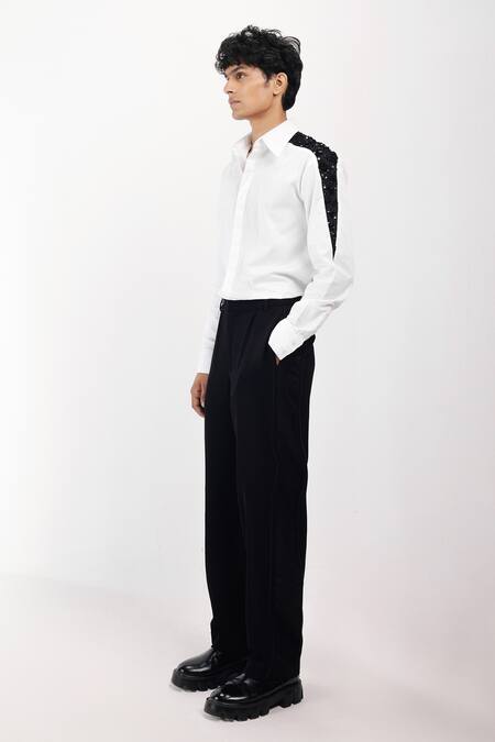 Buy Siddhant Agrawal Black Withered Grace Trouser Online at Aza Fashions Buy_Siddhant Agrawal_Black Withered Grace Trouser _Online_at_Aza_Fashions