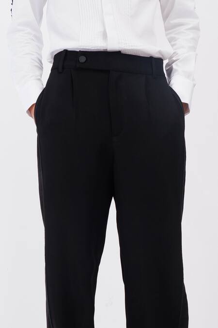 Buy Siddhant Agrawal Black Withered Grace Trouser Buy_Siddhant Agrawal_Black Withered Grace Trouser