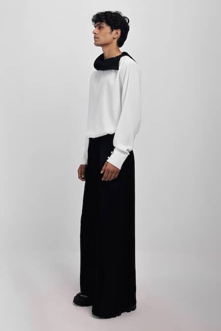 Buy_Siddhant Agrawal_White Ivory Bark Shirt _Online_at_Aza_Fashions