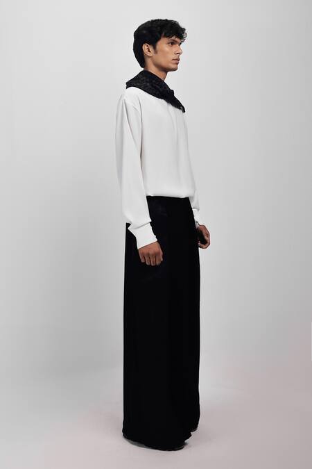 Shop_Siddhant Agrawal_White Ivory Bark Shirt _Online_at_Aza_Fashions