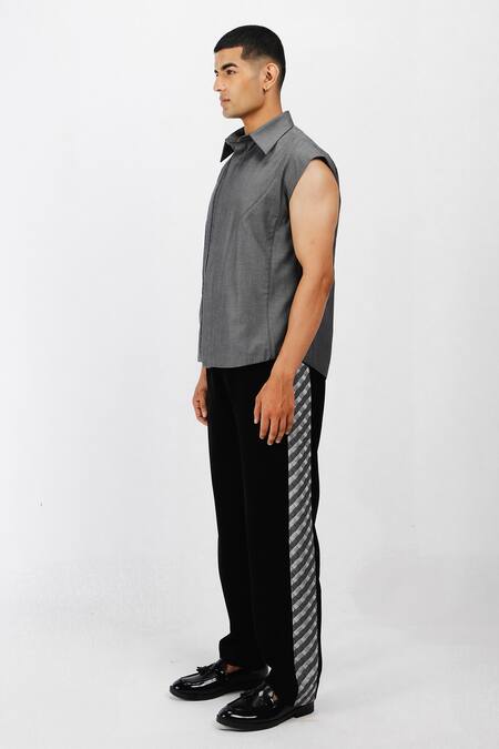 Buy_Siddhant Agrawal_Gray Ashtrace Shirt _Online_at_Aza_Fashions