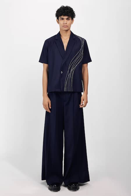 Siddhant Agrawal Navy Cobalt Root Trouser 