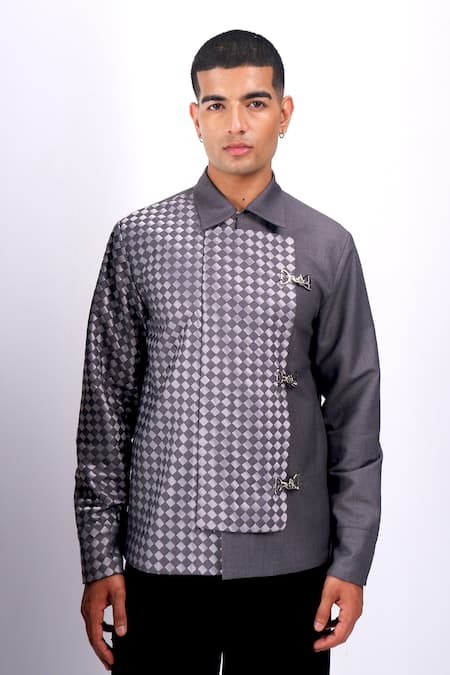 Siddhant Agrawal Gray Greyfall Weftmire Jacket 