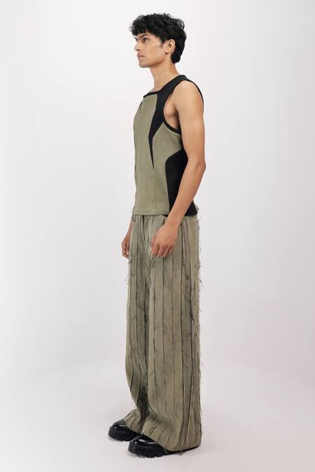Siddhant Agrawal_Green Tropical Eclipse Vest _at_Aza_Fashions