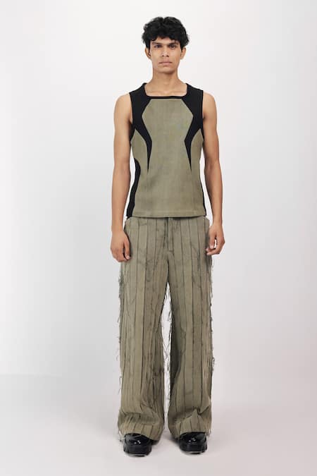 Siddhant Agrawal Green Tropical Eclipse Vest 