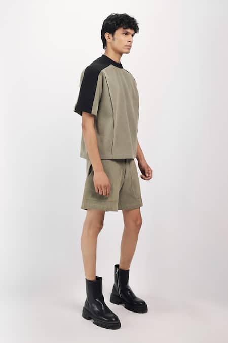 Buy_Siddhant Agrawal_Green Tropical Eclipse T-shirt _Online_at_Aza_Fashions