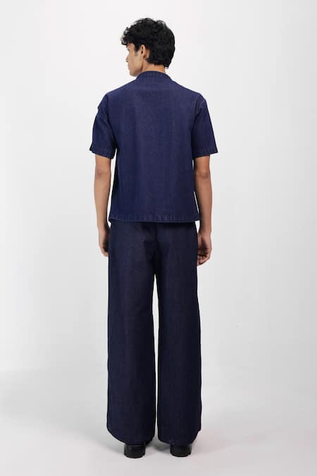 Siddhant Agrawal Weathered Indigo T-Shirt 