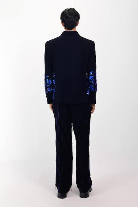 Siddhant Agrawal Coral Fade Embroidered Blazer 