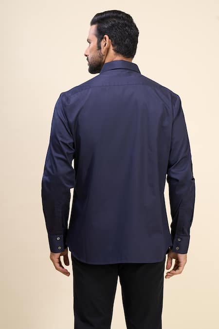 Rohit Bal Birds Placement Embroidered Shirt 