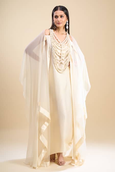 Anamika Khanna Ivory Embroidered Dress