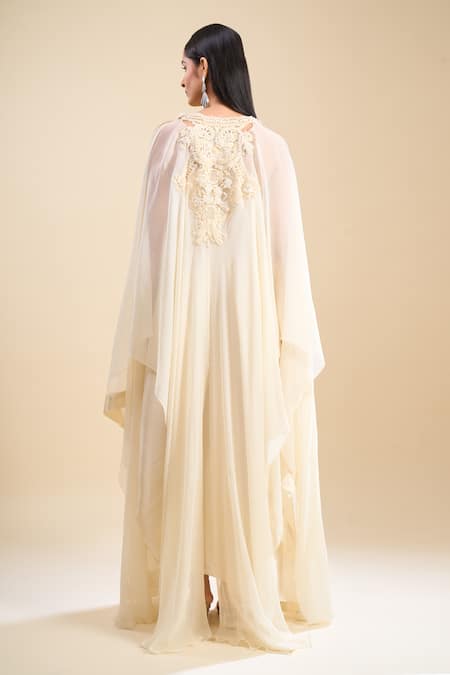 Anamika Khanna Ivory Embroidered Dress