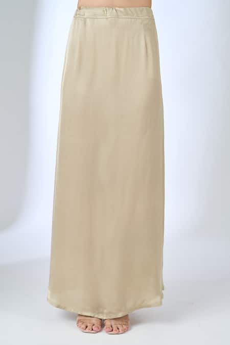 Shop_Matsya_Ivory Silk Embroidery, Metallic Thread, Beads Botanical Saree With Blouse _Online_at_Aza_Fashions