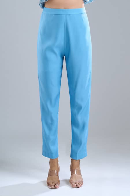 Buy Ritika Mirchandani Blue Embroidery Round Neck Lake Kurta And Pant Set Online at Aza Fashions Buy_Ritika Mirchandani_Blue Embroidery Round Neck Lake Kurta And Pant Set _Online_at_Aza_Fashions