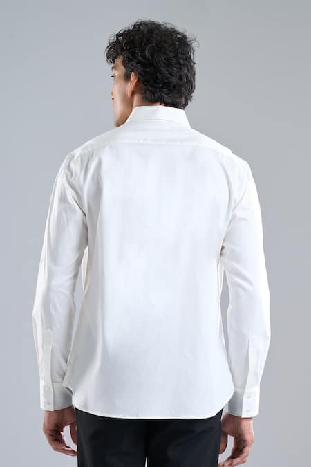 Rohit Bal Parrot Placement Embroidered Shirt 