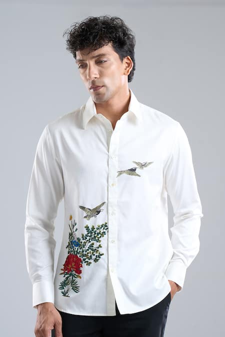 Rohit Bal Poplin Embroidered Shirt 