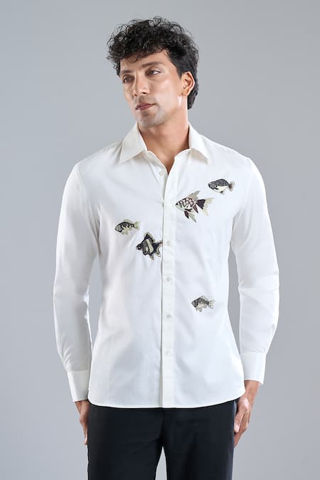 Rohit Bal Ivory Poplin Shirt 