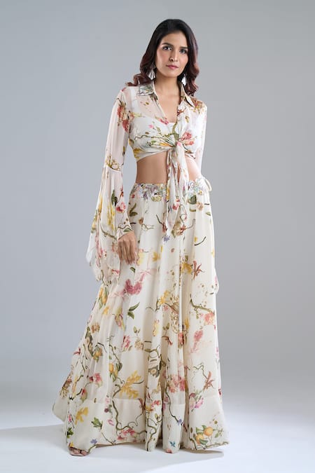 Anamika Khanna Printed Skirt Set 