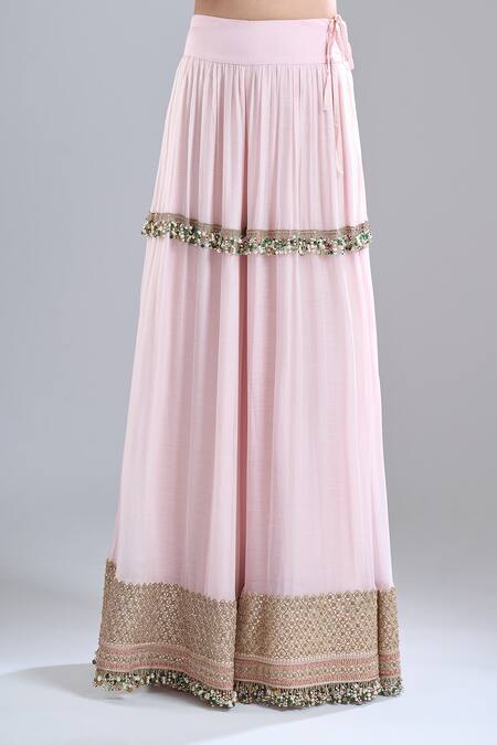 Buy Anamika Khanna Pink Embroidery, Zari, Beads, Stones, Metallic Thread Blazer Set Buy_Anamika Khanna_Pink Embroidery, Zari, Beads, Stones, Metallic Thread Blazer Set