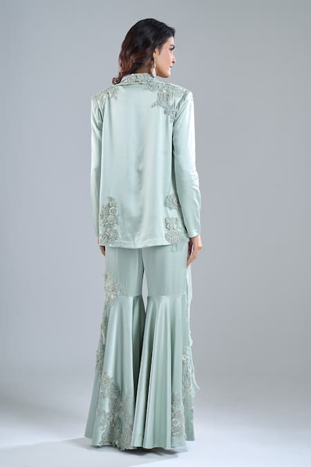 Anamika Khanna Embroidered Blazer & Sharara Set