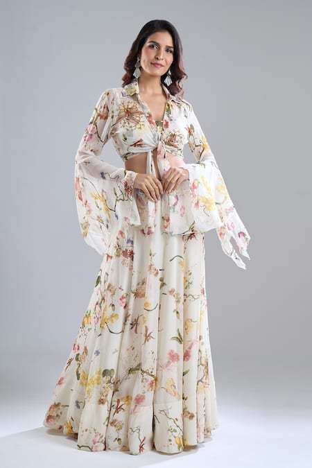 Anamika Khanna Printed Skirt Set 