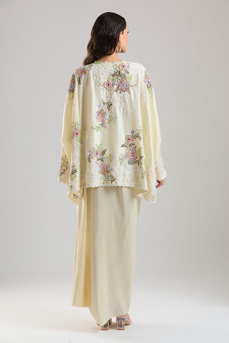 Anamika Khanna Embroidered Tunic With Skirt 