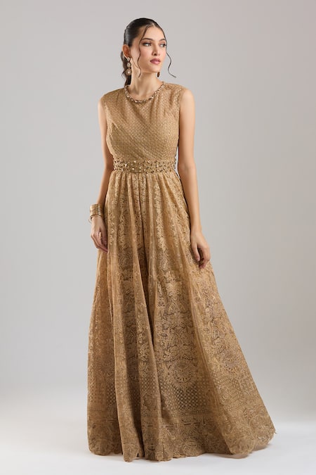 Tarun Tahiliani Embroidered Jumpsuit 