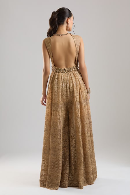Tarun Tahiliani Embroidered Jumpsuit 
