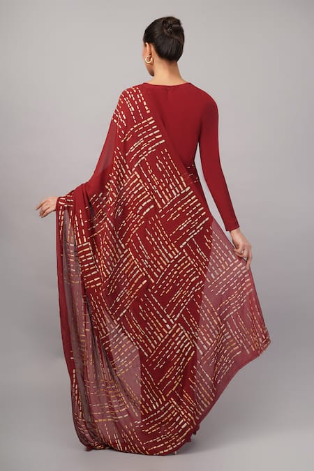 Abraham And Thakore Gota Dash Saree 