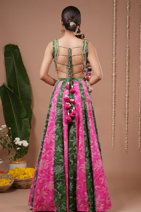 Ahi Clothing Bandhani Print Lehenga Set 