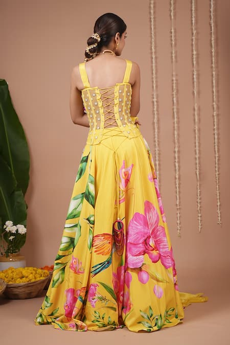Ahi Clothing Floral Pattern Lehenga Set 