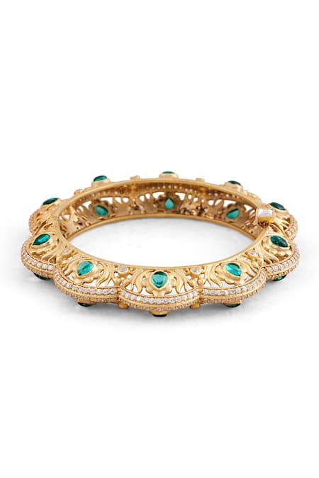 Anita Dongre Parizia Zircon Embellished Bangle - Set Of 2 