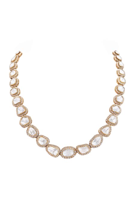 Anita Dongre Gold Plated Atharvani Moissanite Studded Necklace 