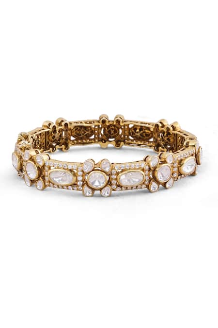 Anita Dongre Rudabah Moissanite & Pearl Studded Bangle 