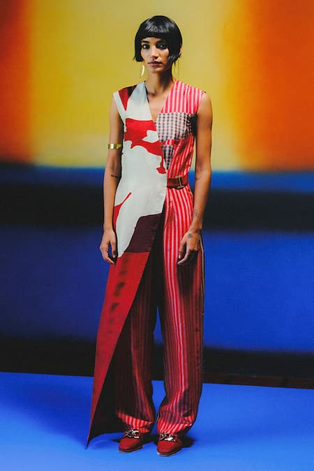 Clos Floro Color Block Jumpsuit 